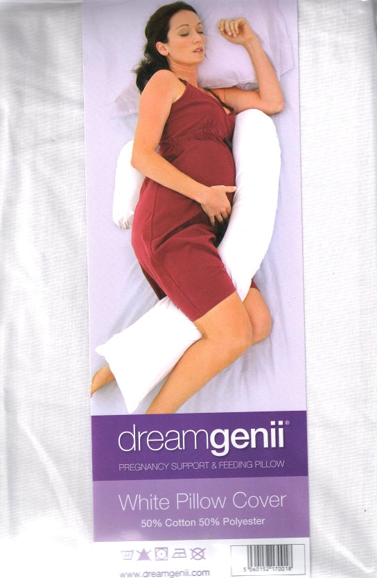 dreamgenii® Pregnancy Pillow White Cover